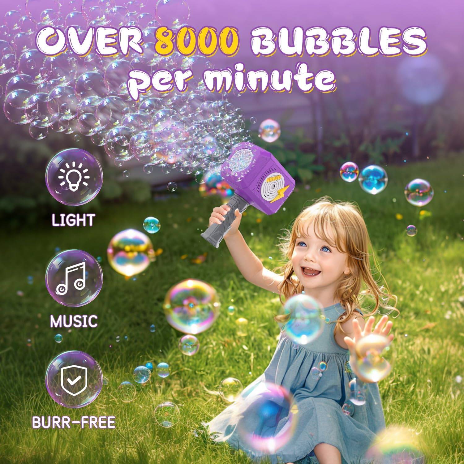 Hammer Bubble Gun Kids Toys 2