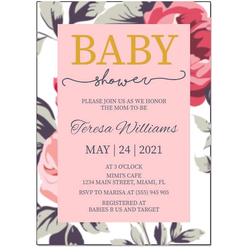 Custom Full Color 5 X 7 Inch Invitation Cards 29