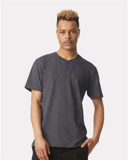 Unisex CVC Henley Tee - 2004CVC 1