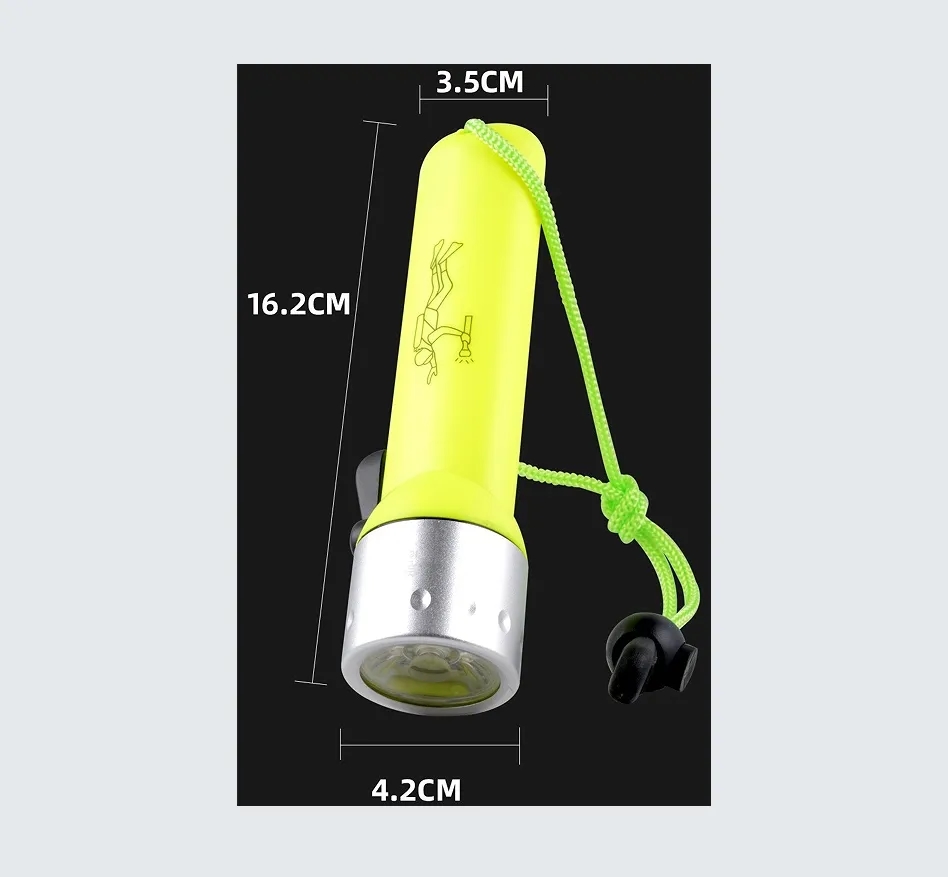 IPX8 Dive Light, 4xAA (Not Incl), 3 Modes, 80ft Waterproof 1