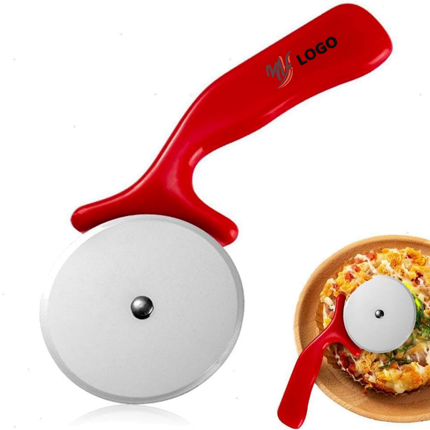 Plastic Pizza Cutter Wheel With Red Handle