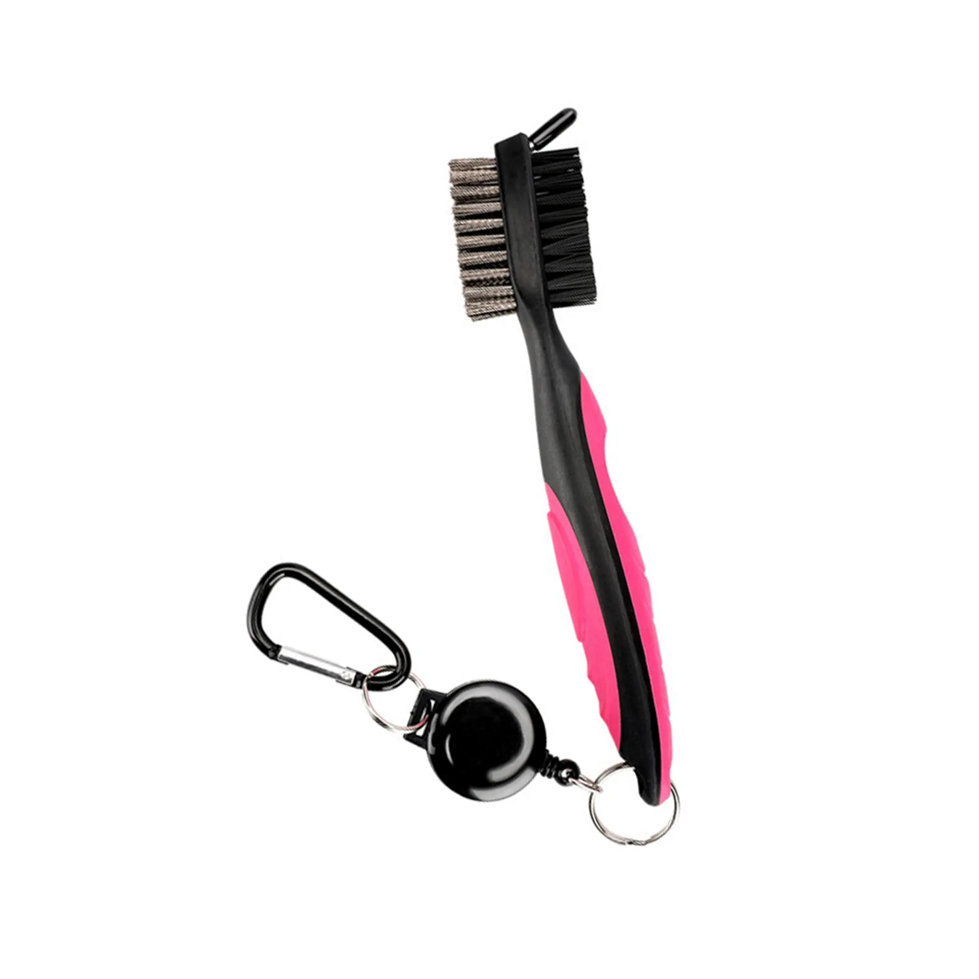 Golf Club Brush W/Retractable Zip-line Carabiner 5