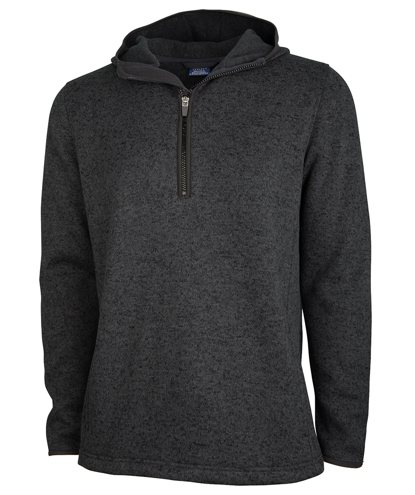 Men's Heathered Fleece Quarter Zip Hoodie