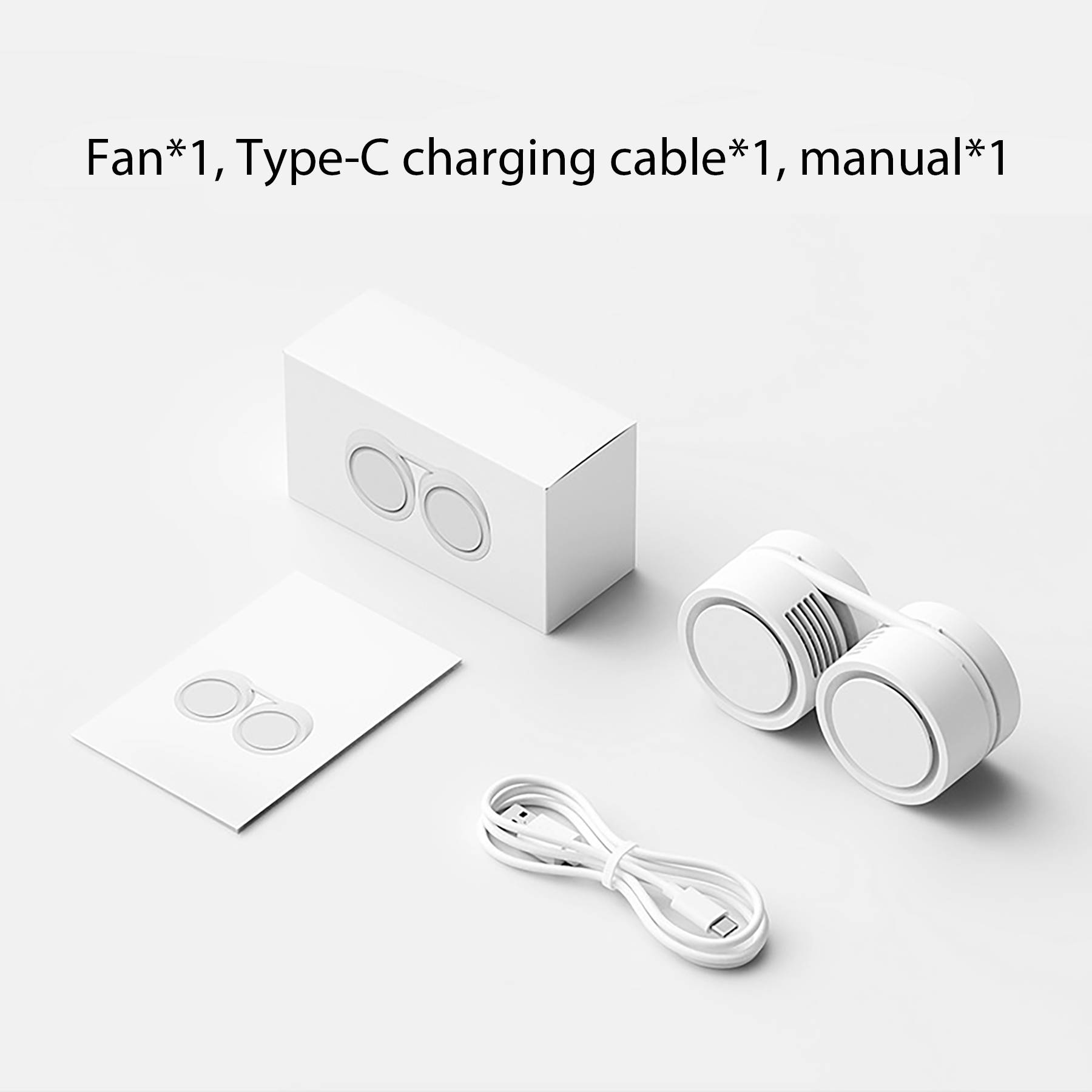 Rechargeable Folding Cooling Neck Electric Mini Fan 3