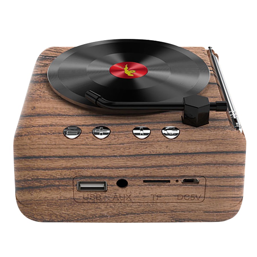 SonicWave Retro Record Player Shaped Bluetooth Speaker 15