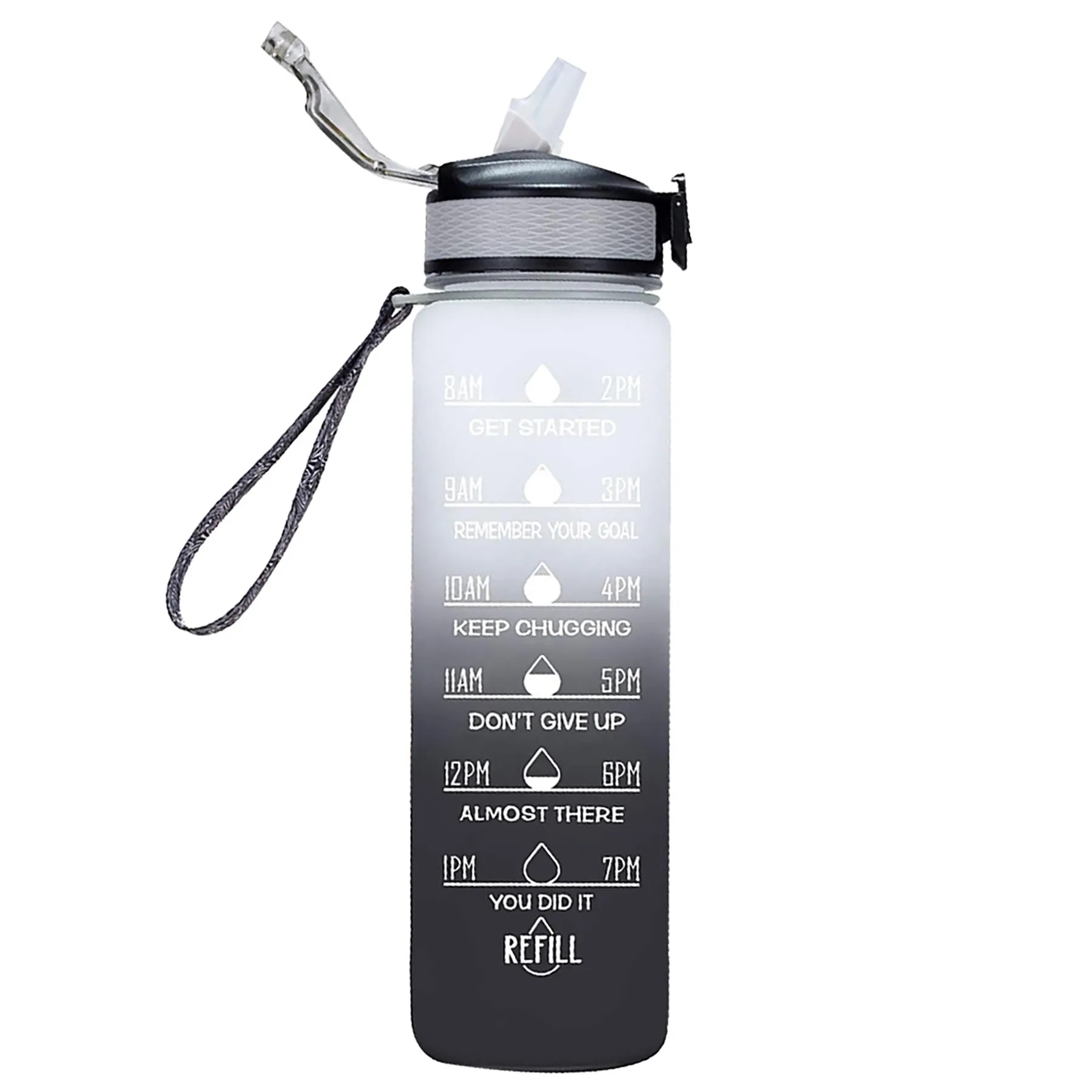 Sports Water Bottle with Time Marker 8