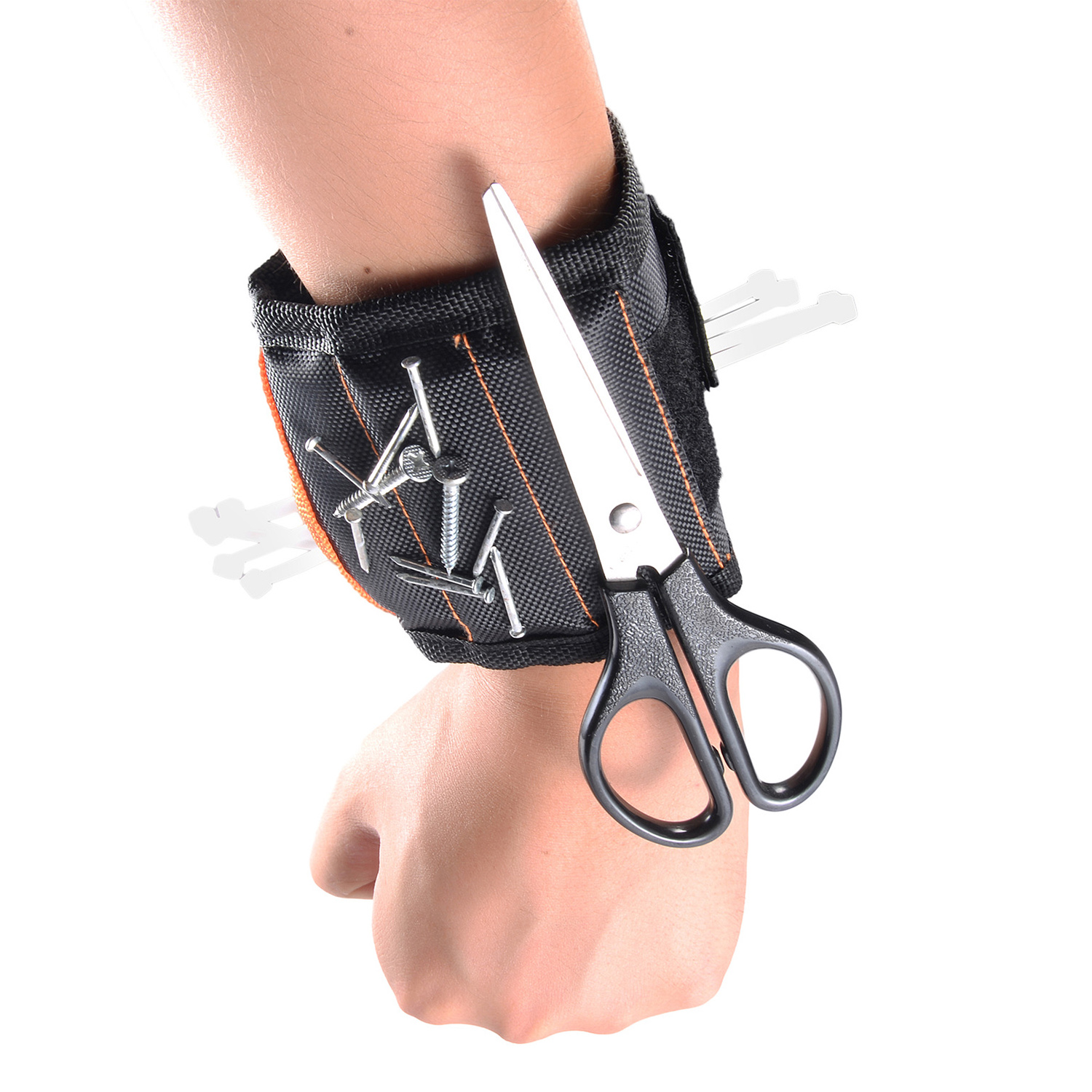 Strong Magnetic Wristband with 2 Pockets 3