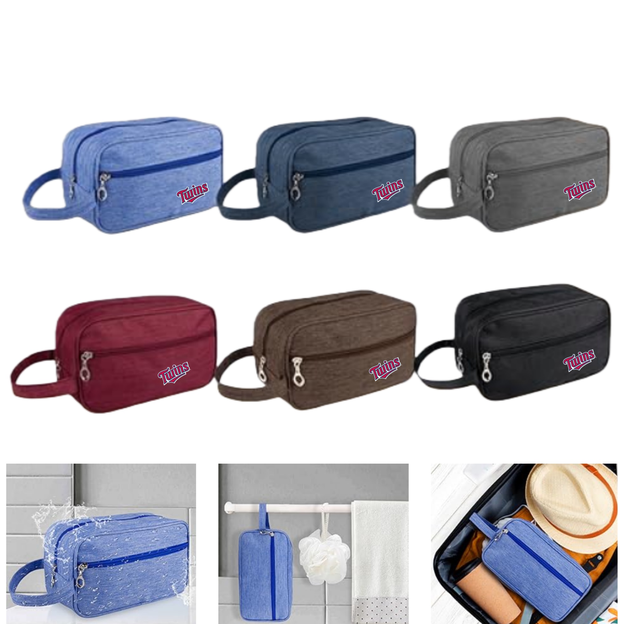 Travel Toiletry Bag with Divider and Handle 6