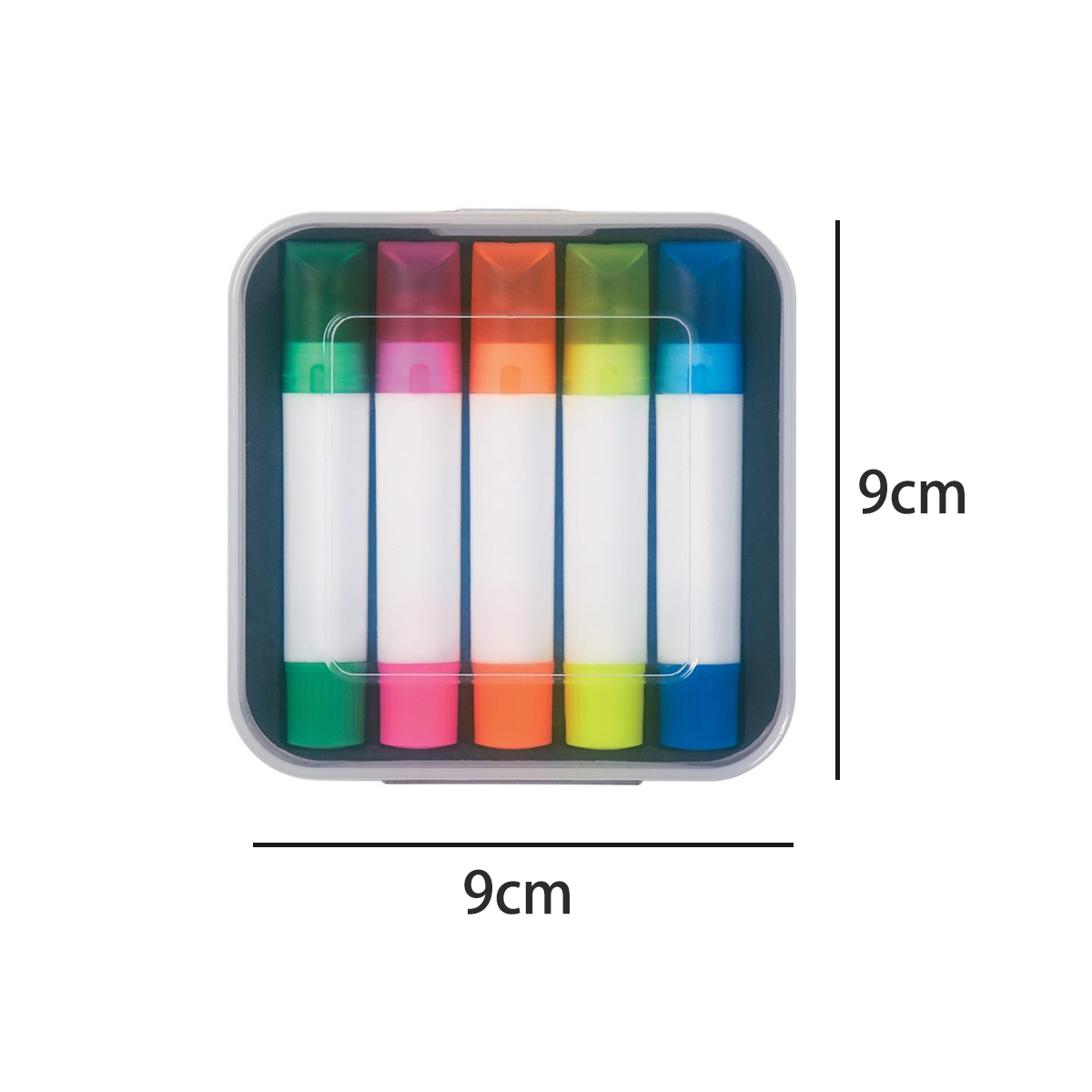 5 Piece Highlighter Marker Set in Clear Case 1