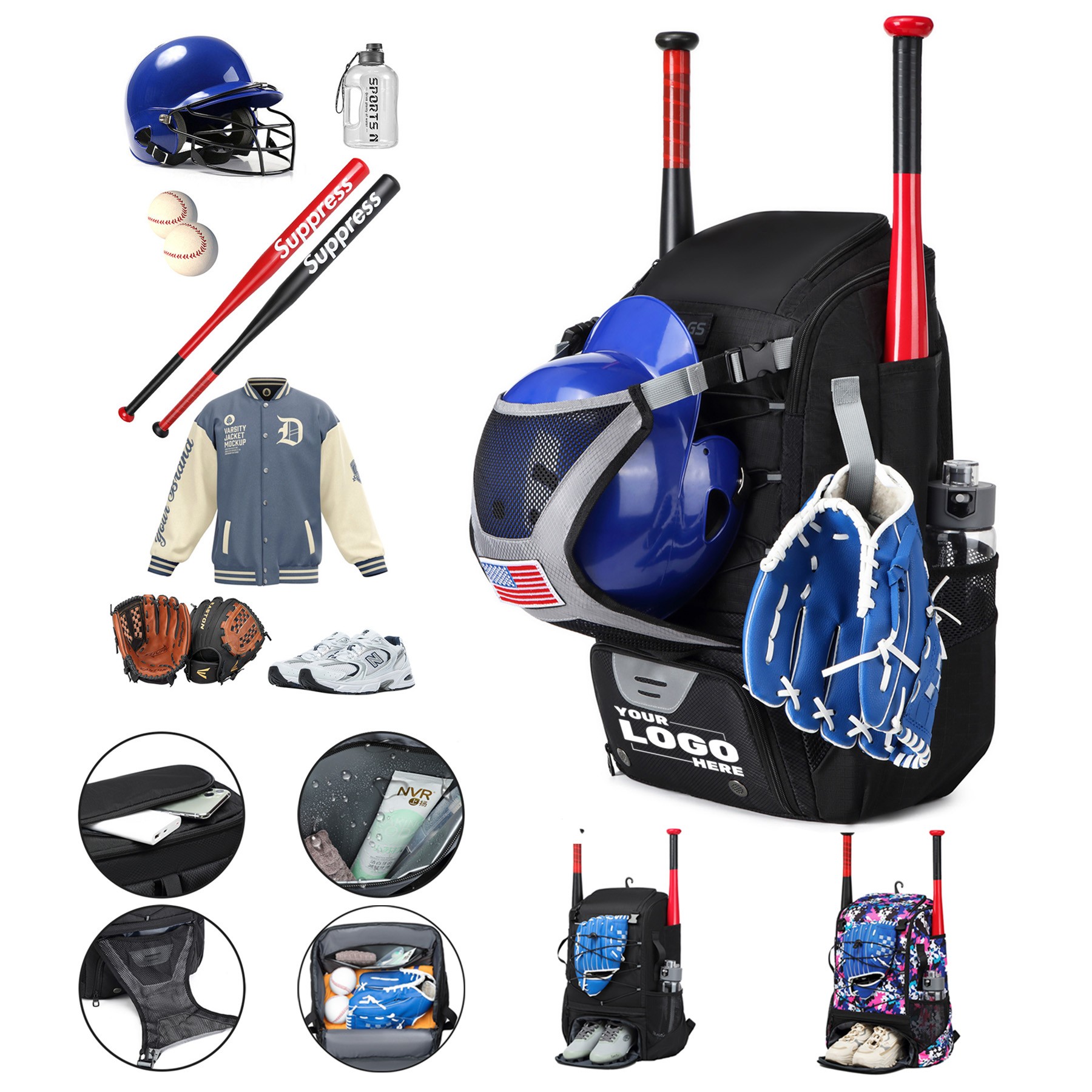Youth Softball Bat Backpack
