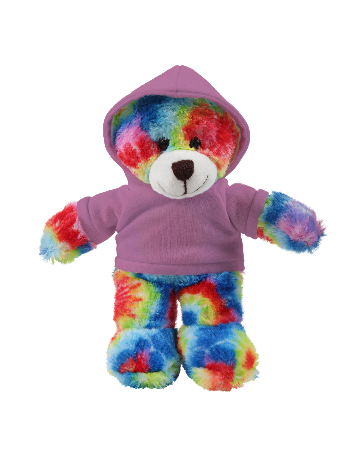 soft plush Tie Dye Bear with hoodie 4