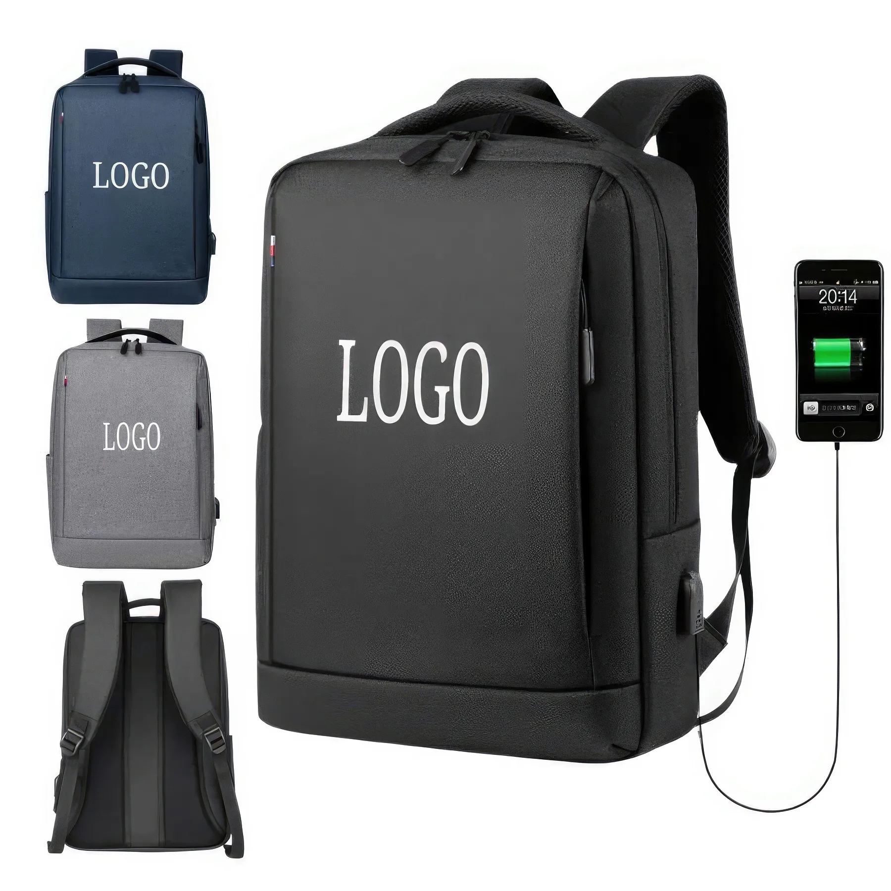 Travel Business School Backpack with USB Port 3