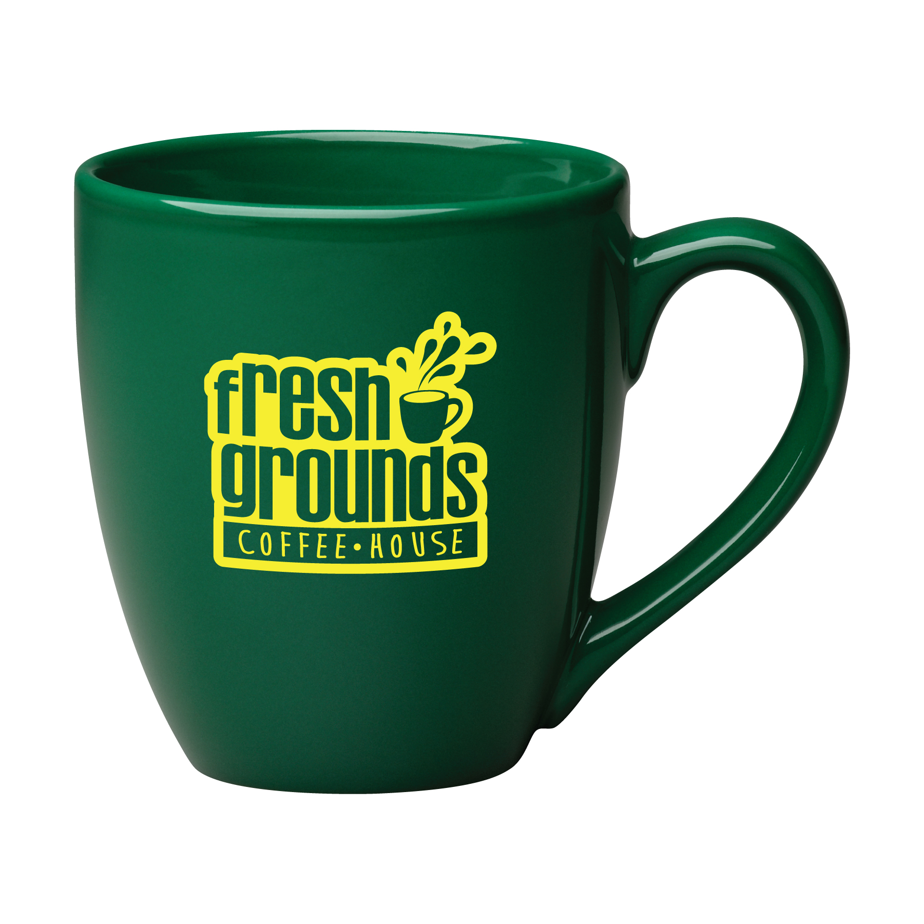 16 oz Dark Green Bistro Mug