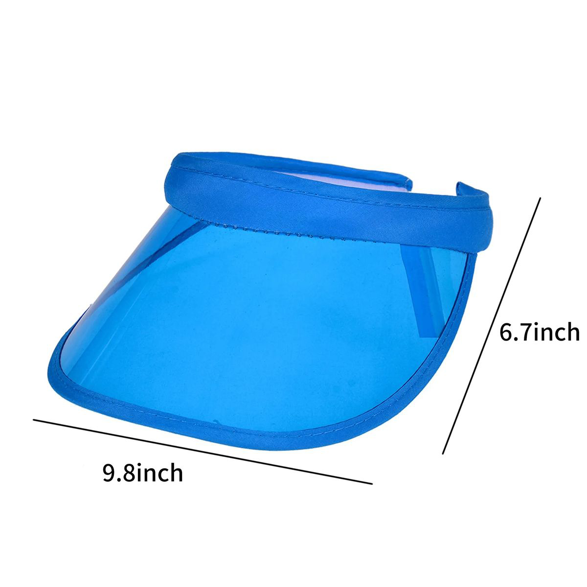 Clear PVC Visor With Wide Brim For Sun Protection 13