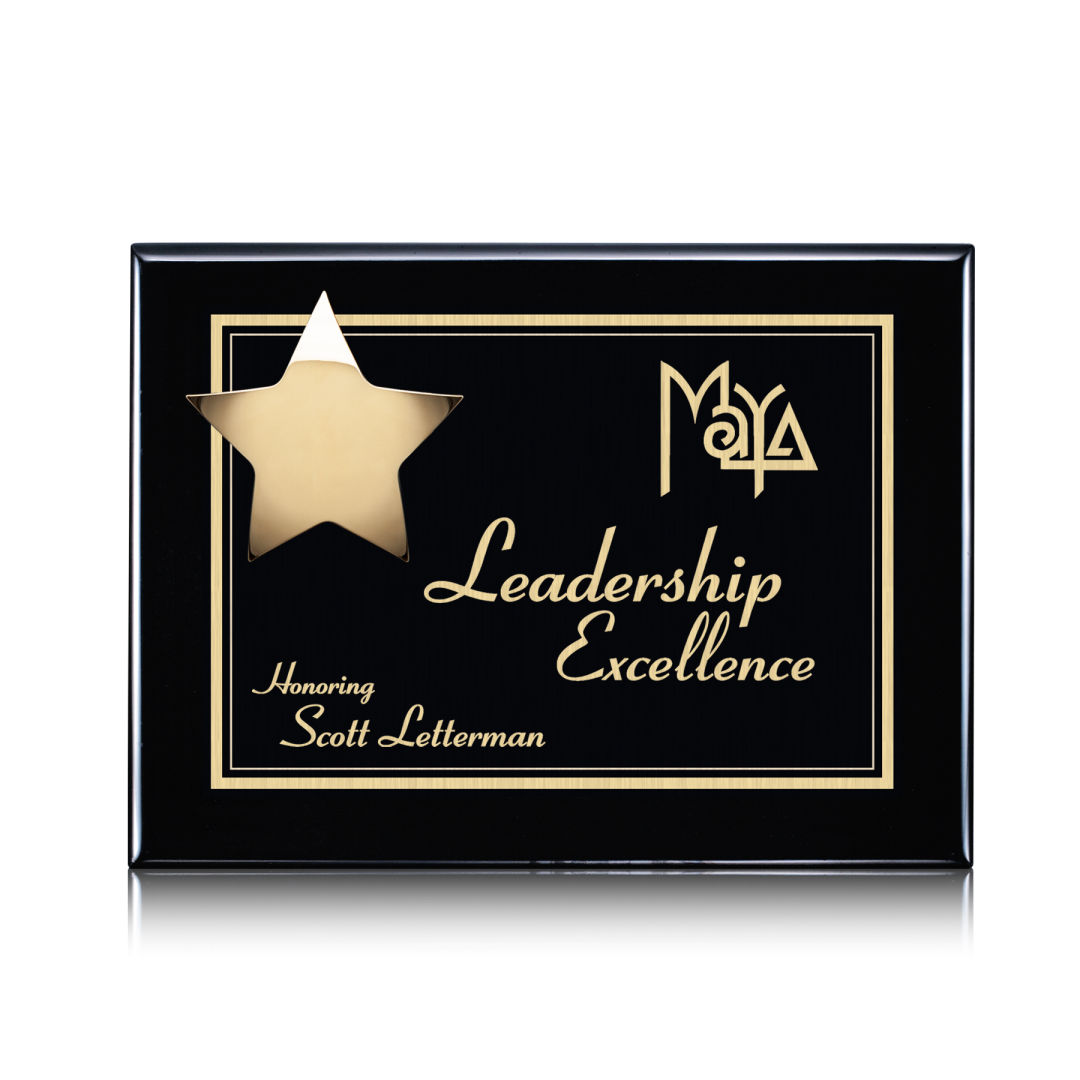 Hollister Plaque - Black/Gold 6