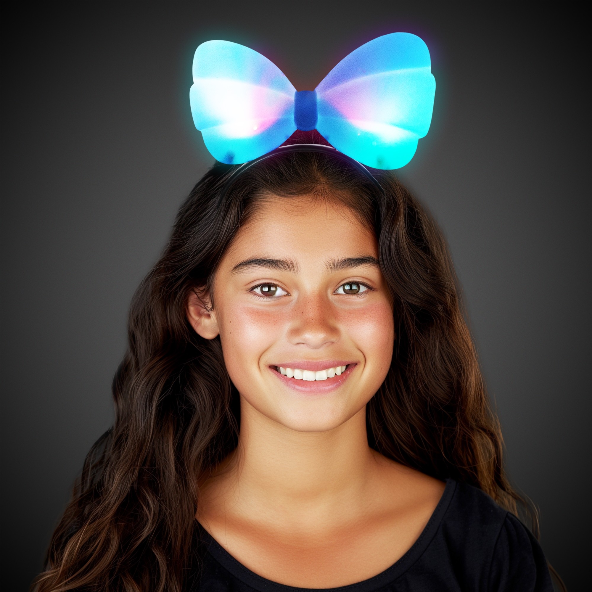 LED Light Up Glow Bow Headband 2