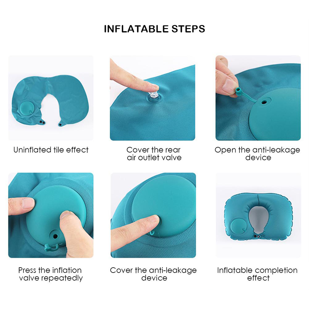 U Shape Inflatable Travel Neck Pillow 2