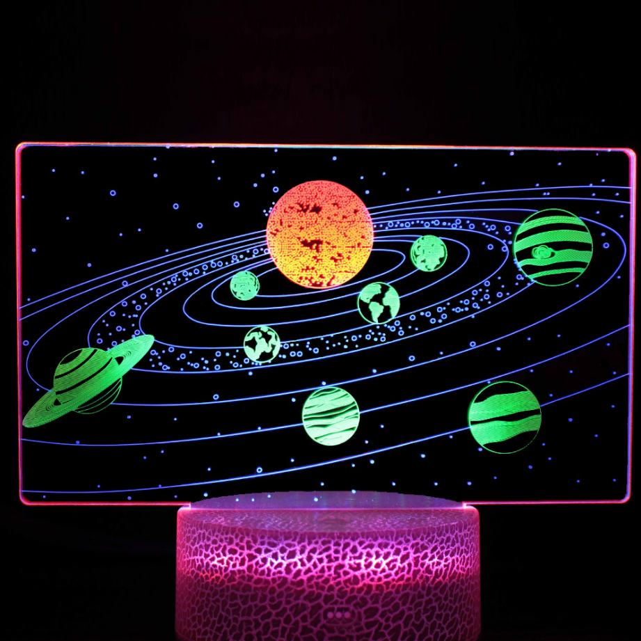 Customizable 3D LED Light With Interchangeable Acrylic Discs 2