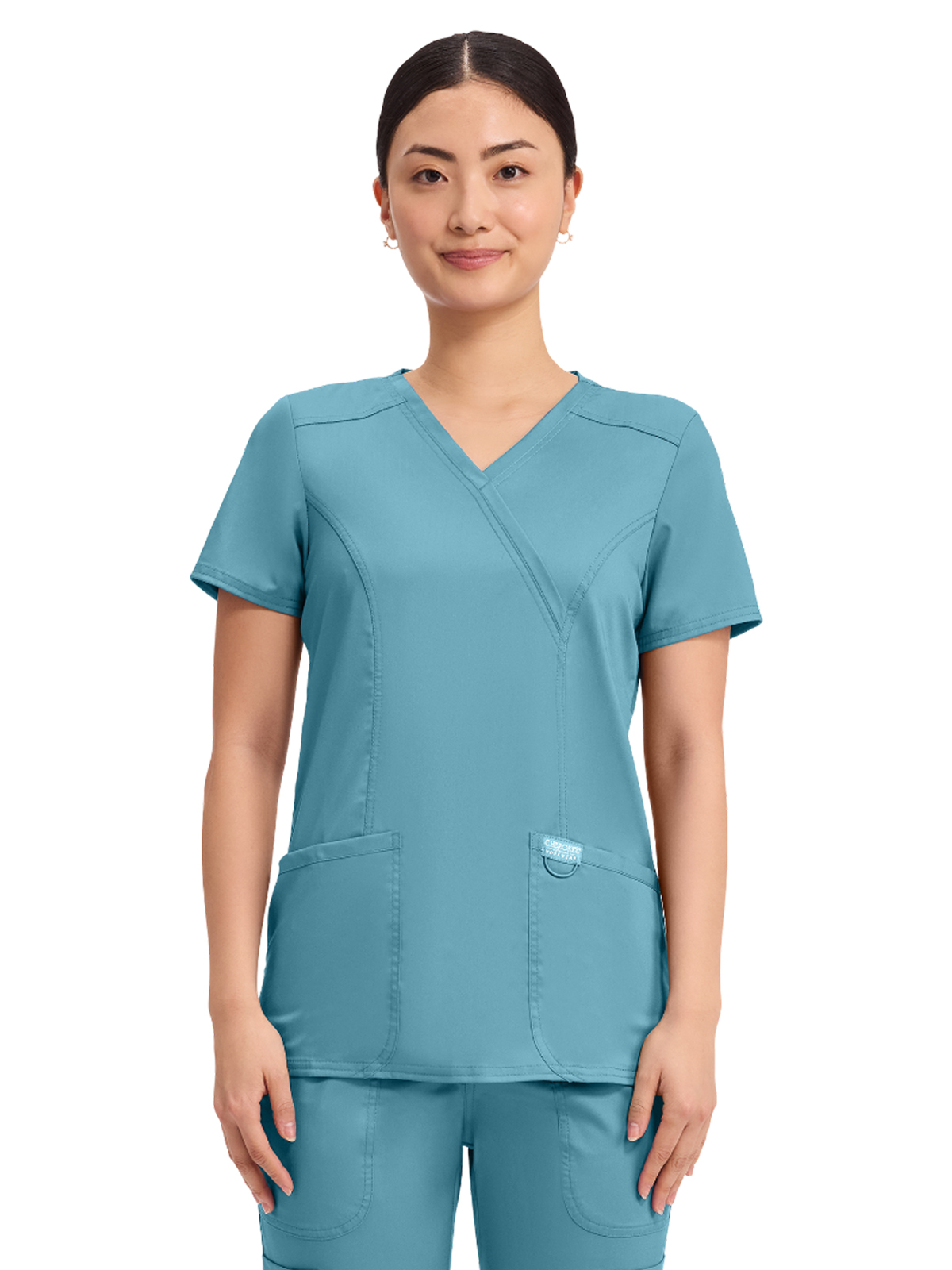 Cherokee - Workwear Revolution - Women's 2-Pocket Mock Wrap Top 65