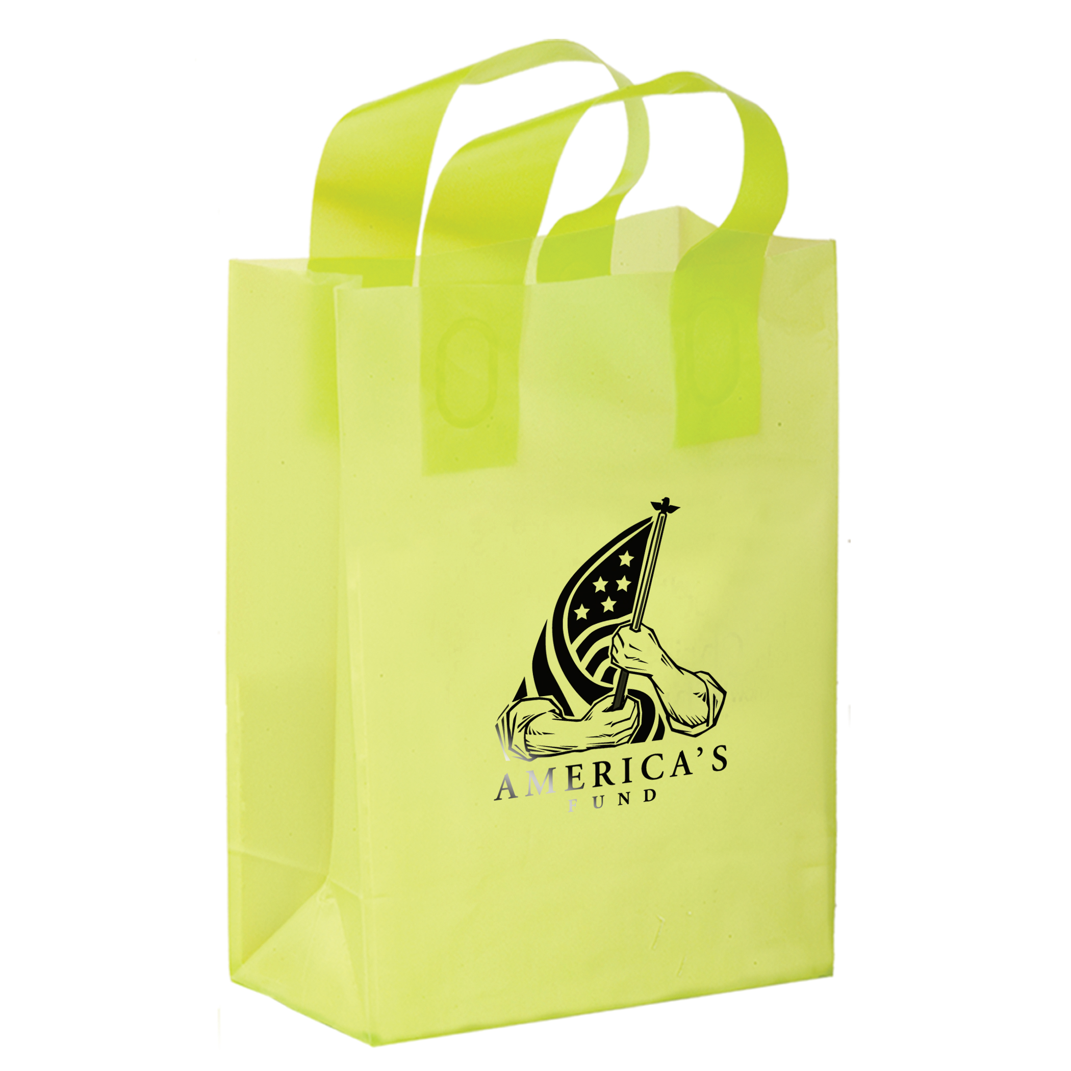 Color HDPE Frosted Soft Loop Shopper 4