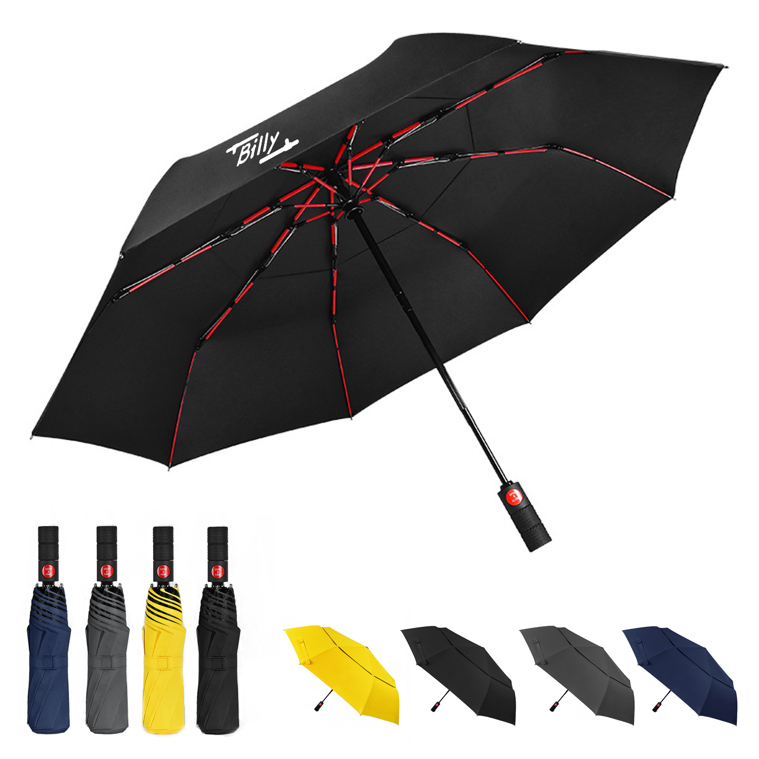 Portable Collapsible Umbrella Compact Travel 2