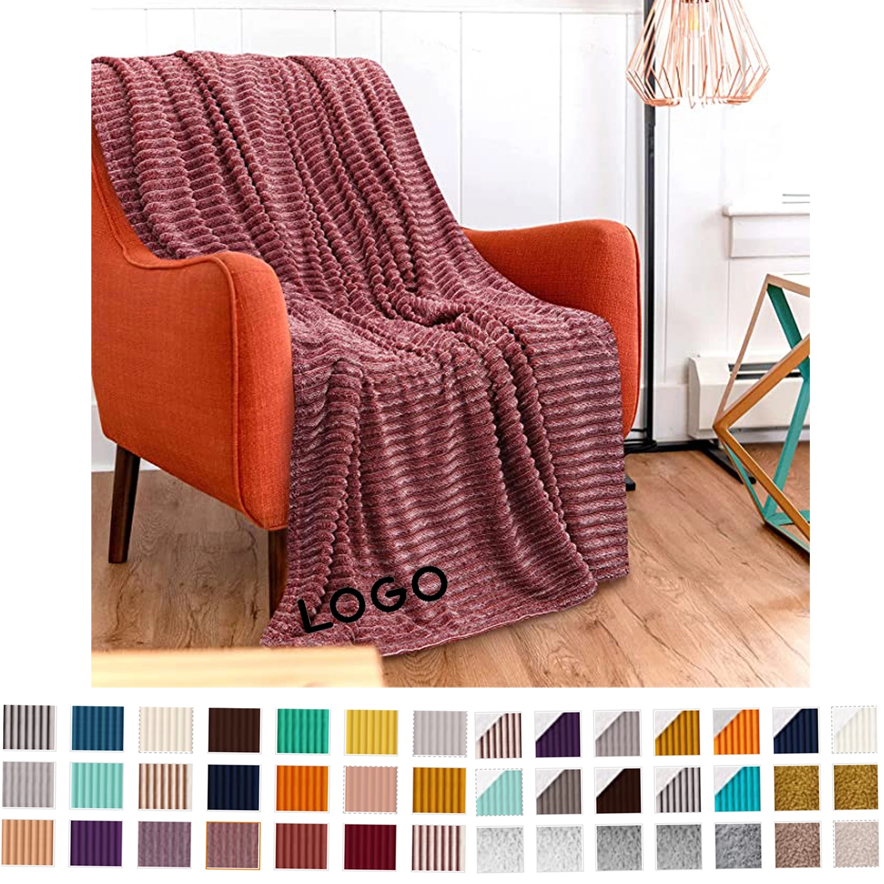 60"*80" Fleece Throw Blanket for Couch 1