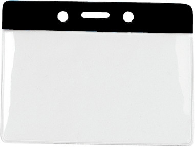 4.76" W x 4.49" H - Horizontal Color Bar Vinyl Badge Holder (Blank) 3