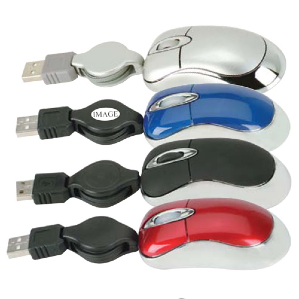 3D Super Mini Optical Mouse with Retractable Cord 6