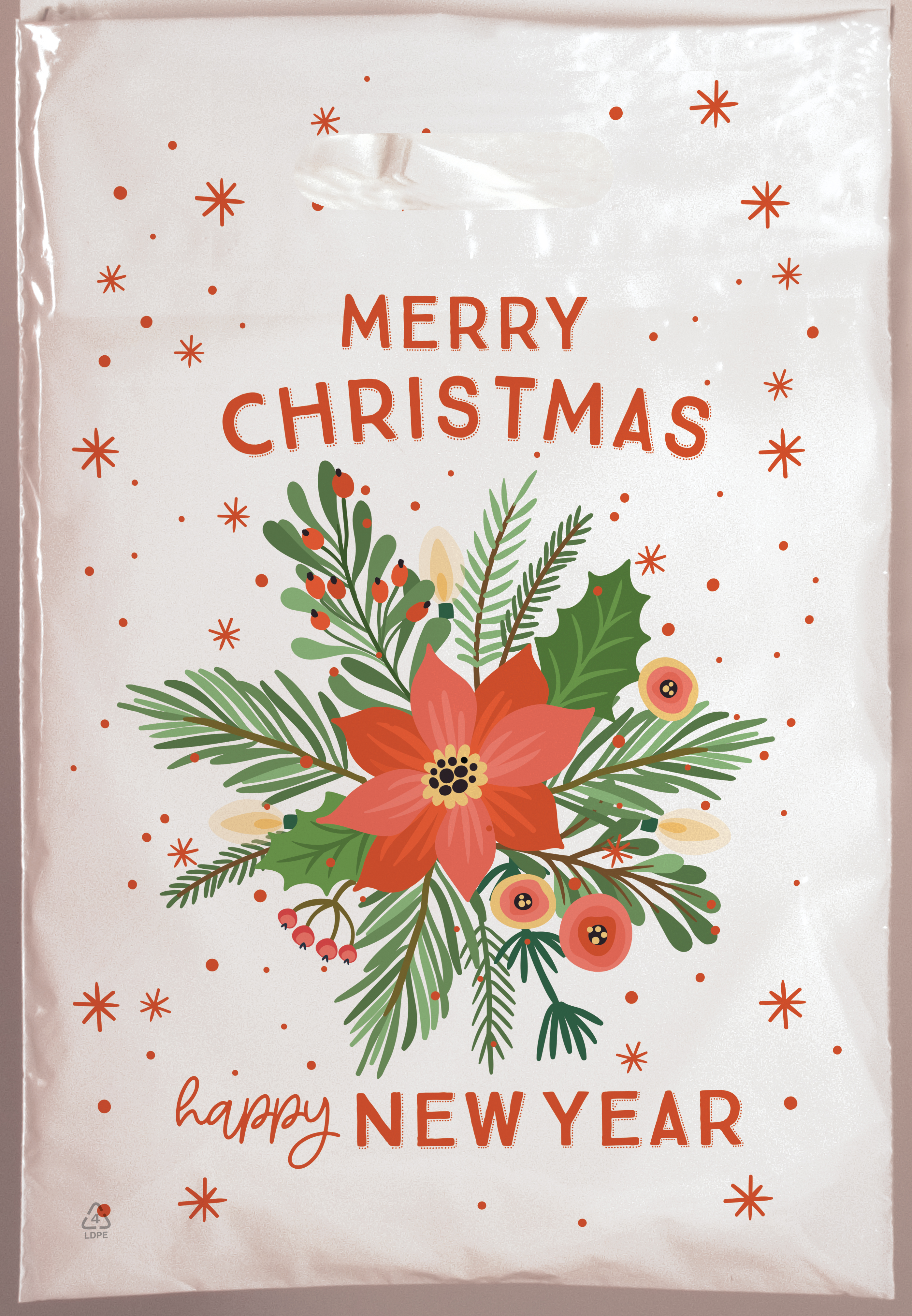 Christmas Scatter Design 3 Plastic Bags (12" x 15") 3