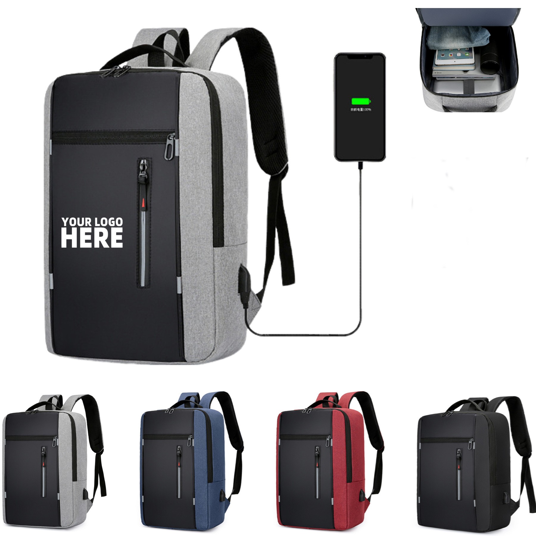 USB Charging Laptop Backpack 1