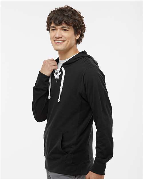Unisex Jersey Sport Lace Hooded Pullover - 8231 29