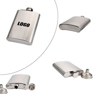Vertical 4oz Stainless Steel Flask With Tightly Sealed Cap 16