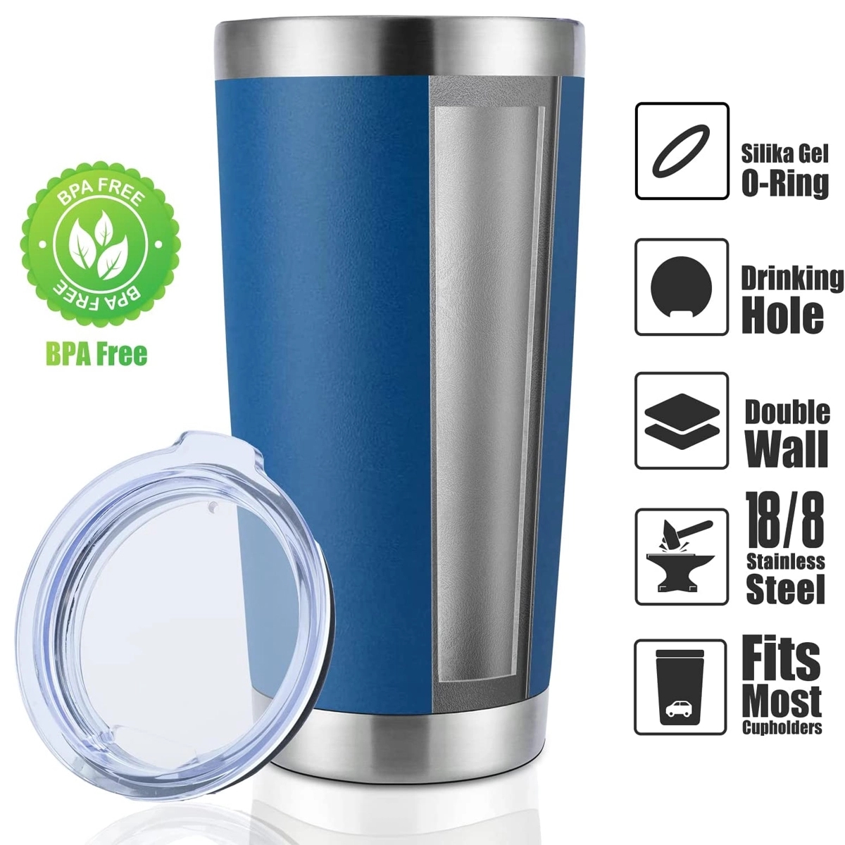 20Oz Stainless Steel Tumbler With Lid 3