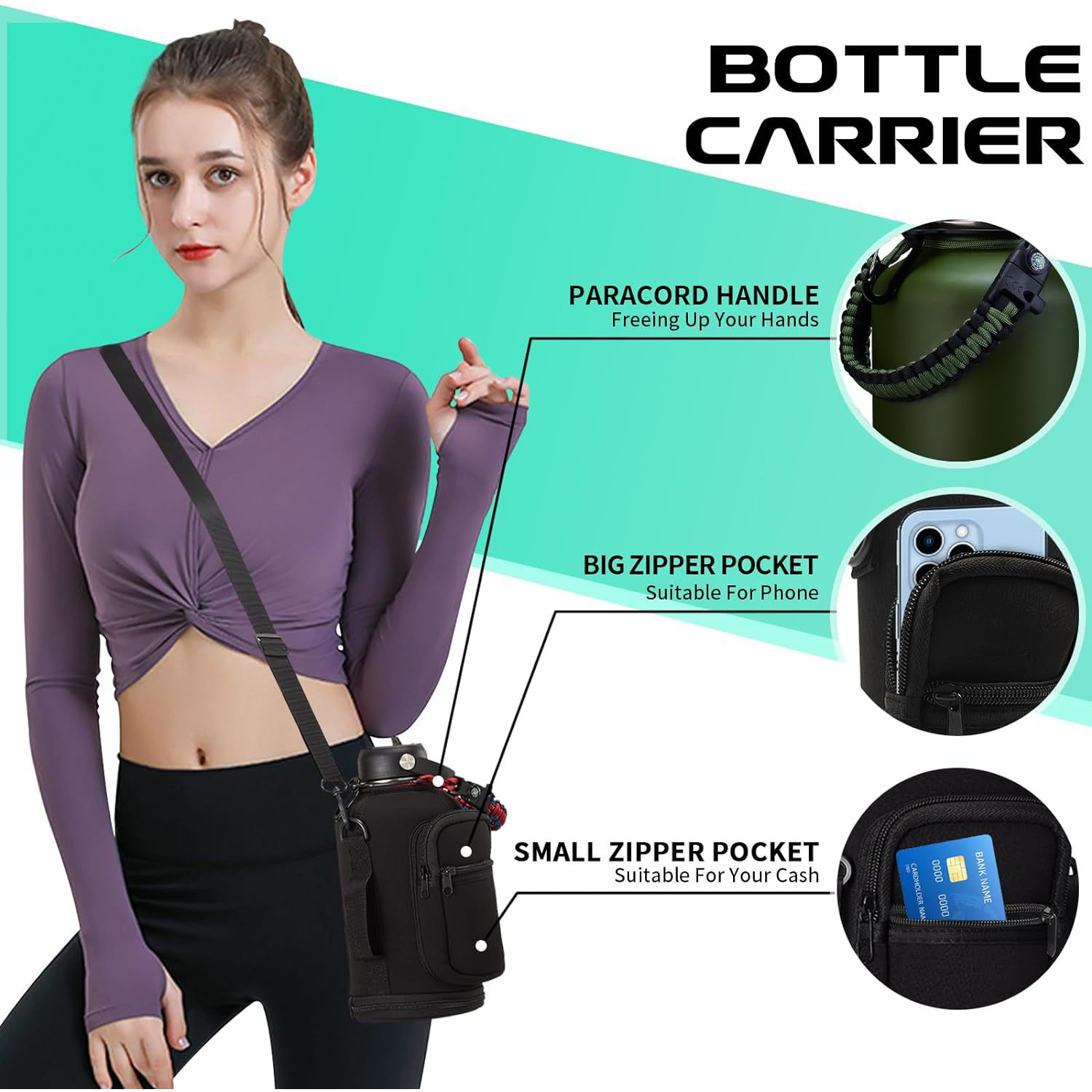 64oz Stock outdoor working camping trip vacuum thermo bottle, custom water bottle with logo imprint 4