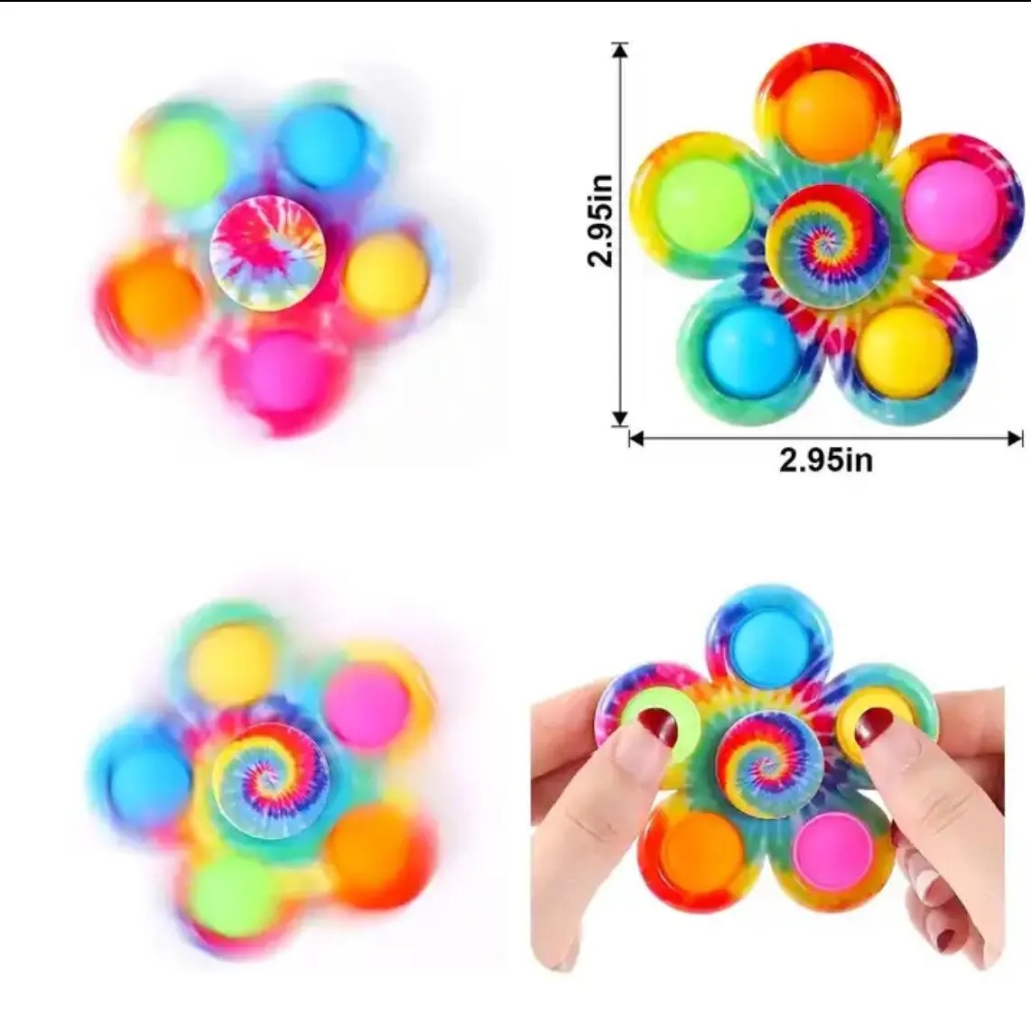 Push Bubble Fidget Popper Spinners Sensory Toy 4