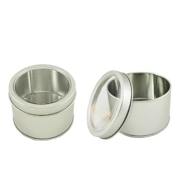 Round Tin Box With PVC Window 2