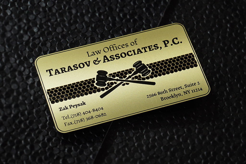 Brass Finish Business Cards 7