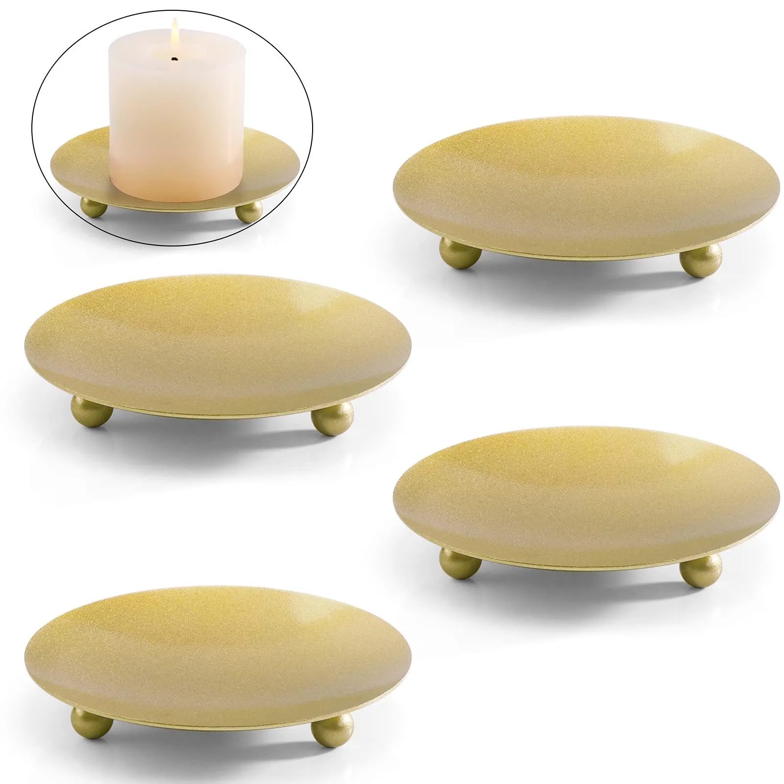 Iron Plate Candle Holder Base 5