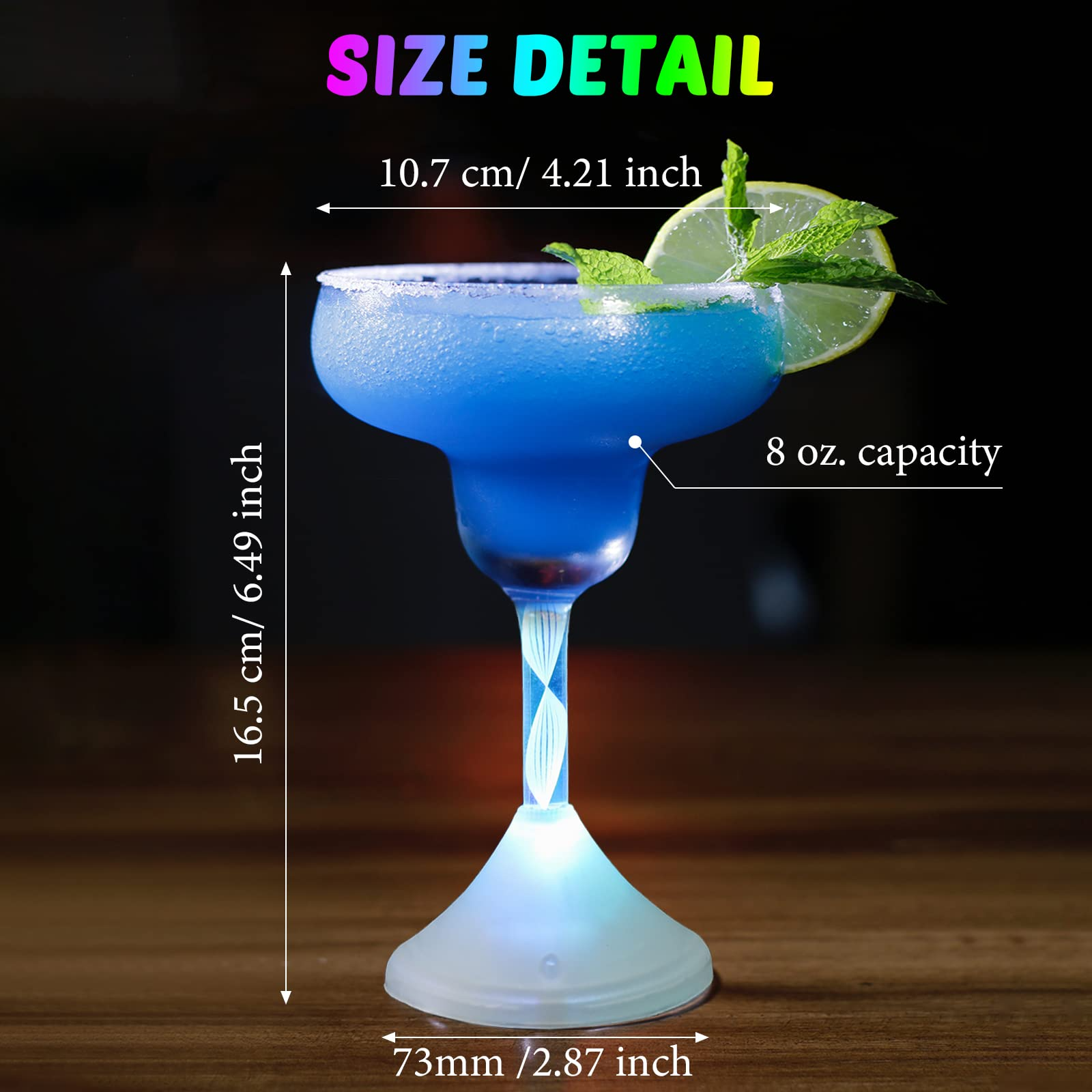 6 Oz. Lighted Led Margarita Glass 2