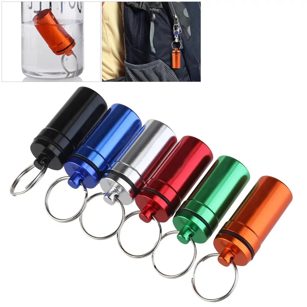 Waterproof Aluminum Pill Box Keychain 4