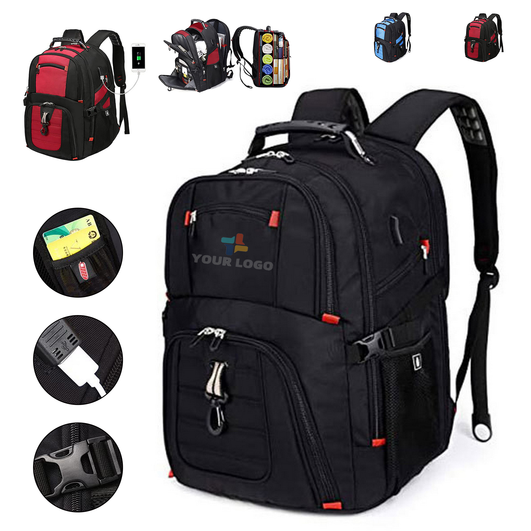USB Charging Port With Lock Travel Backpack 2