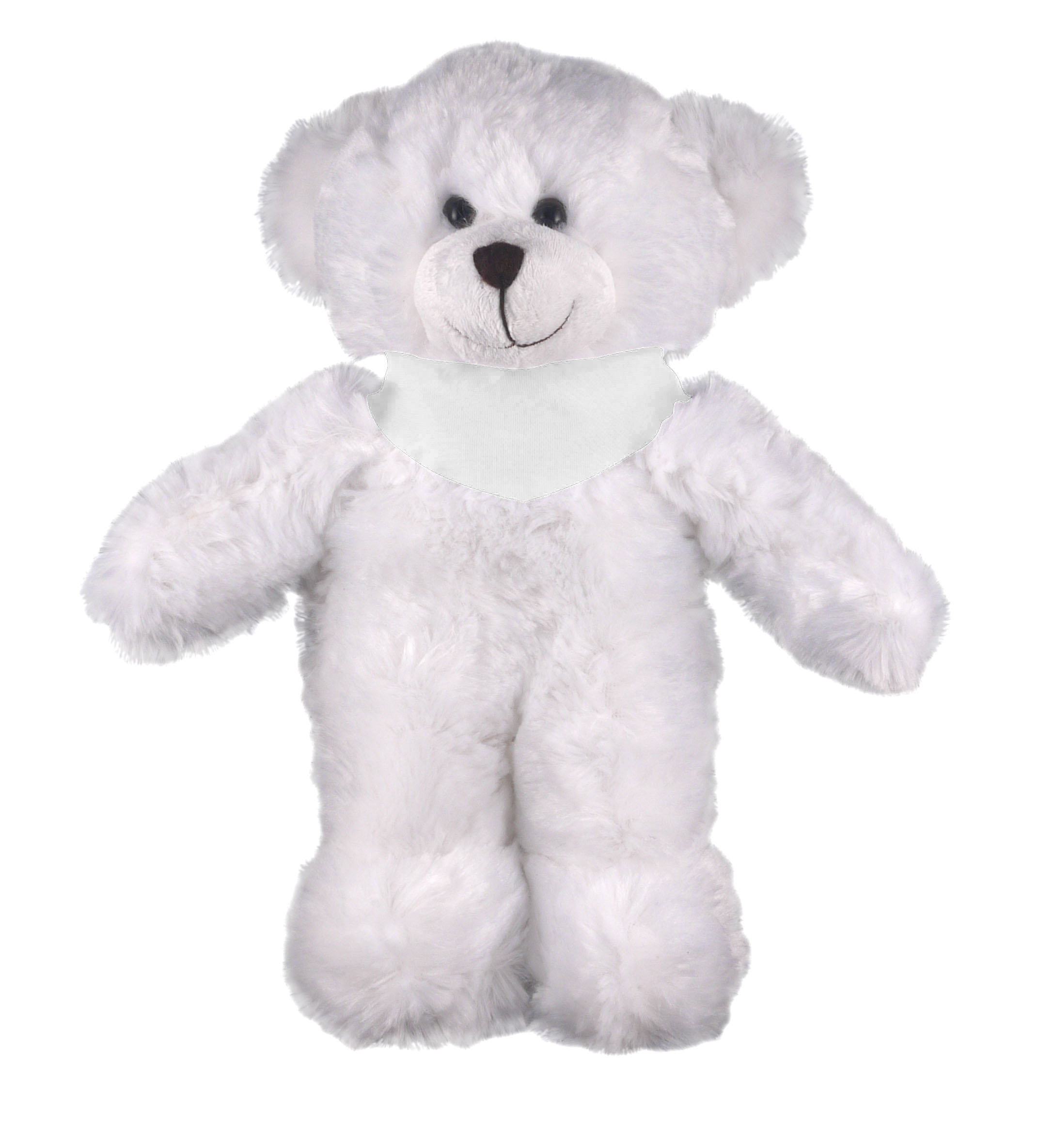 Soft Plush Stuffed White Bear with Bandana 3