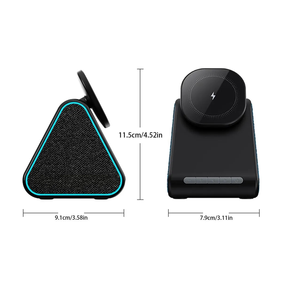 3In1 Magnetic Wireless Charger Bluetooth Speaker Holder 4
