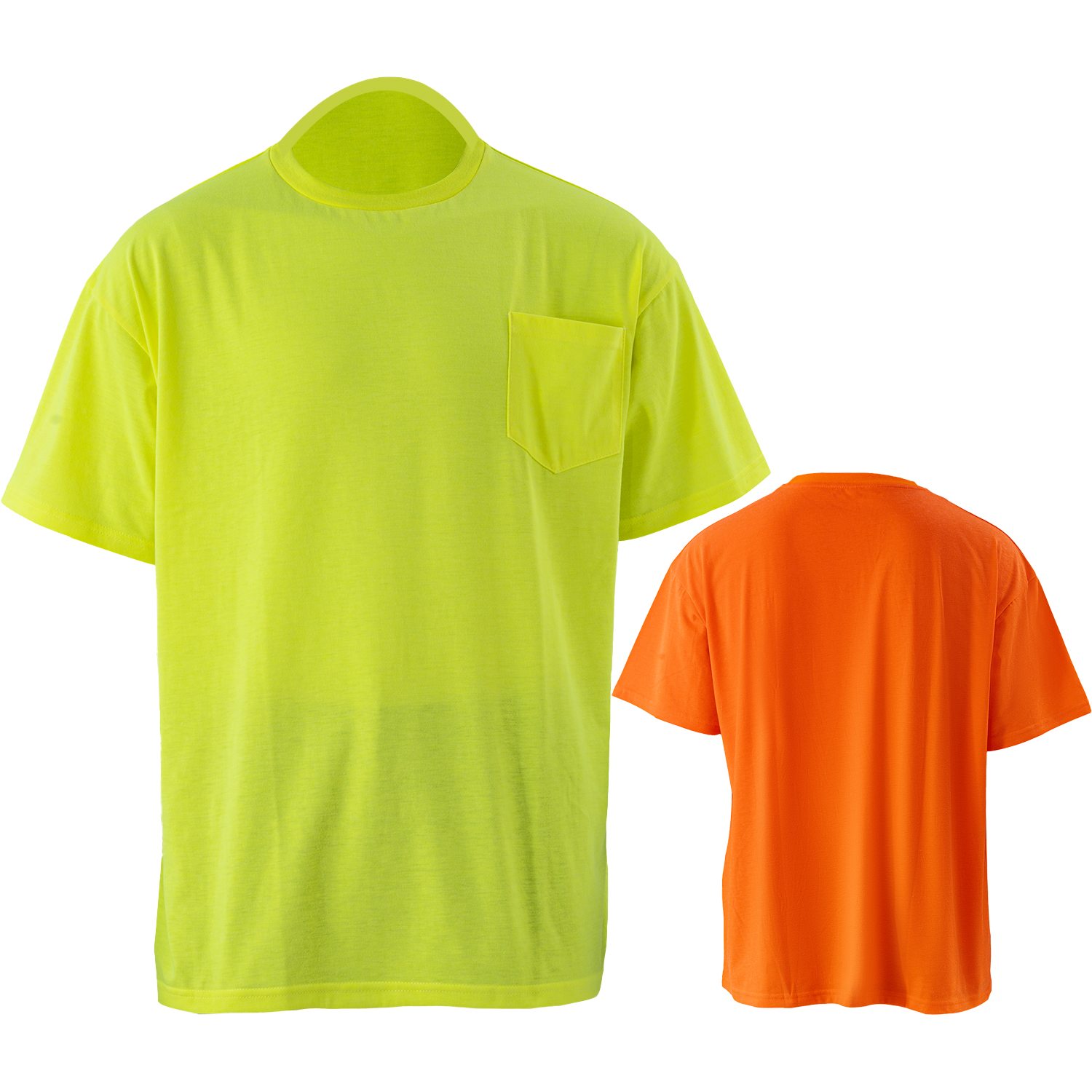 Non-ANSI Hi Viz Poly-Cotton Knitted Safety T-Shirt W/ Pocket 1