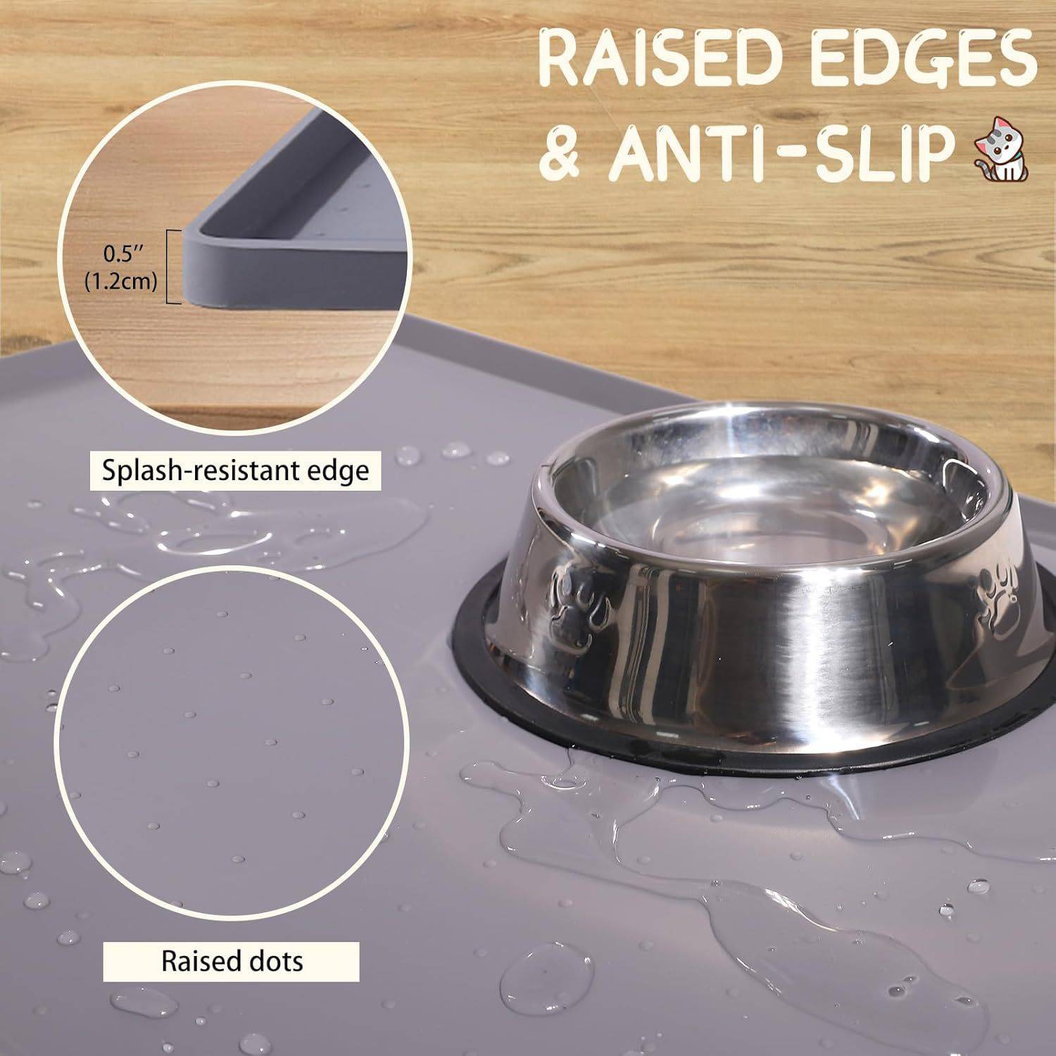 Waterproof Non-Slip Silicone Pet Feeding Mat 4