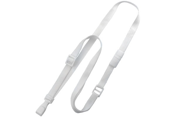 3/8" Flat Adjustable Breakaway Lanyard (Plastic J-Hook) 2