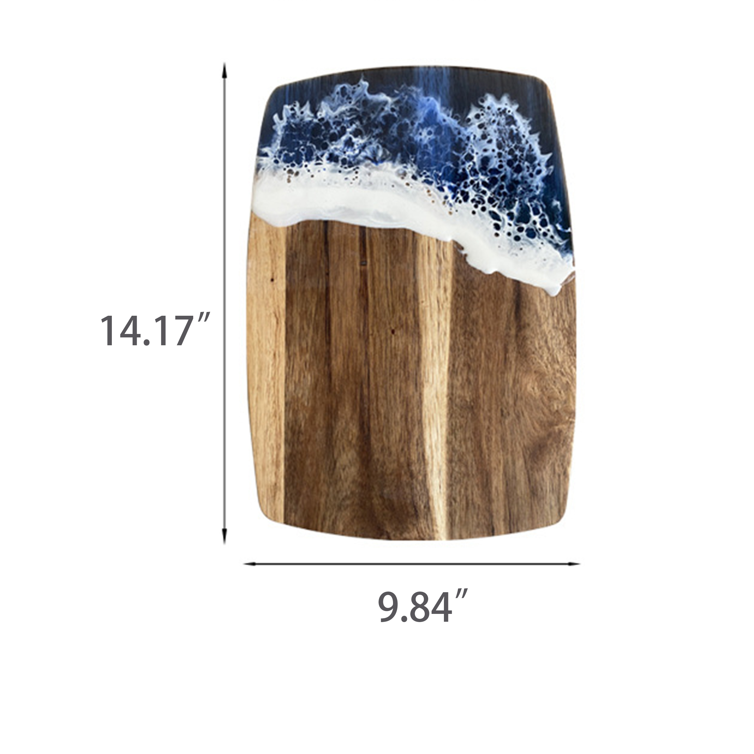 Handcrafted Acacia Cutting Board with Resin Accent 4