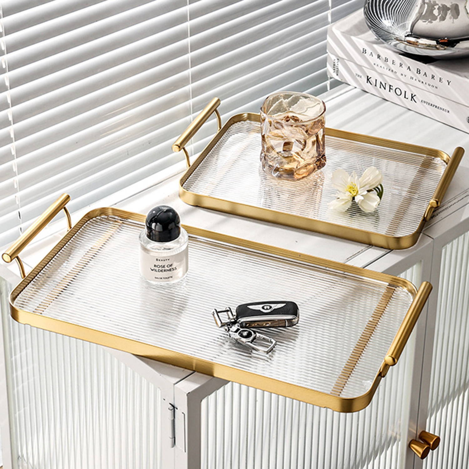 Acrylic Rectangle Decorative Tray 3