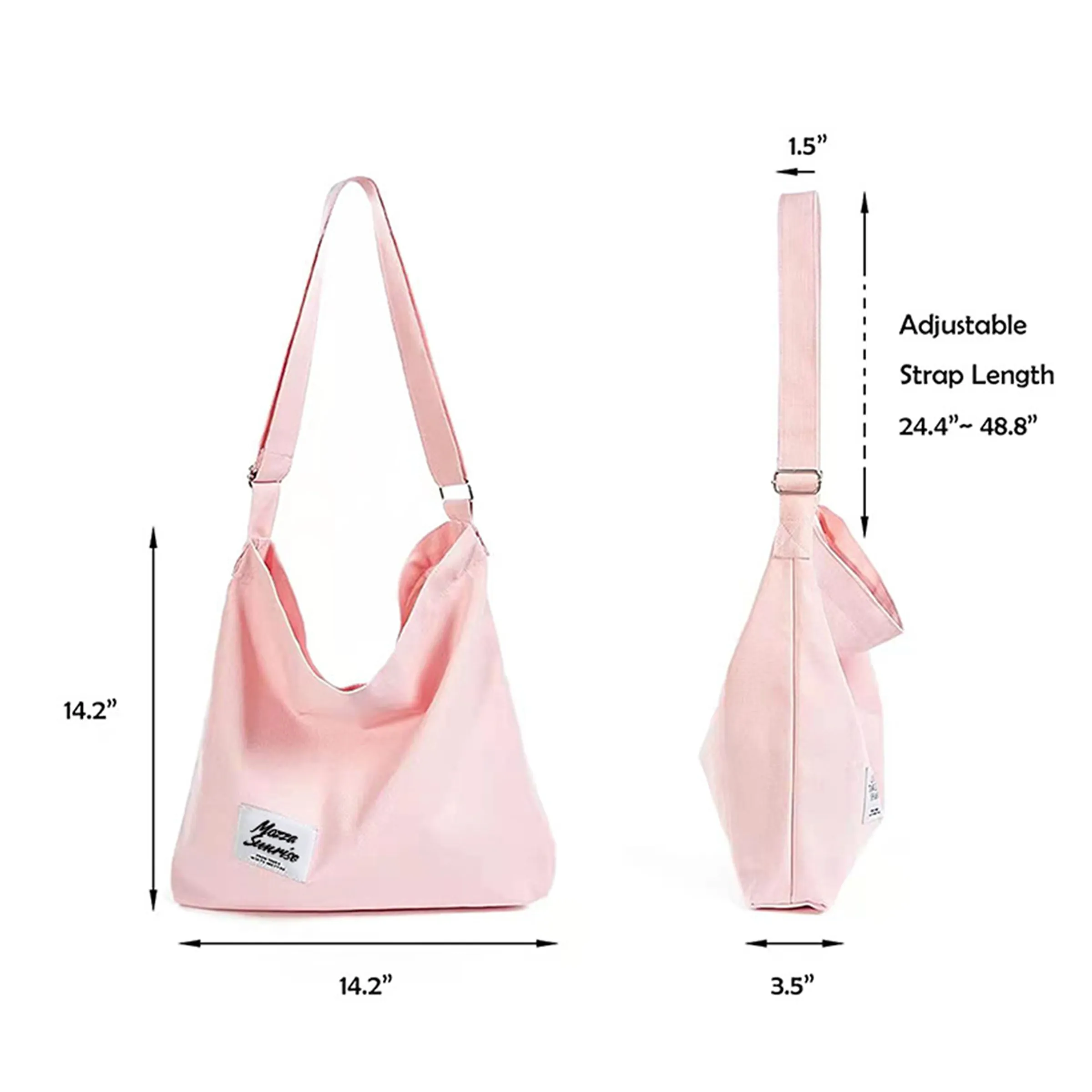 Retro Large Size Crossbody Canvas Shoulder Bag 9