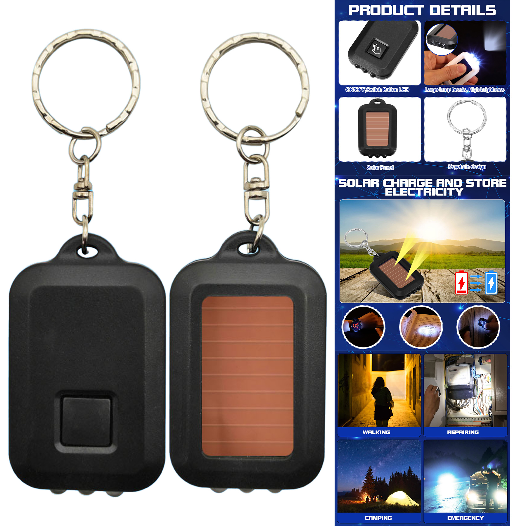 Mini Portable Solar Power 3 LED Light 3